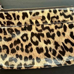Kate Spade patent Cheetah wristlet